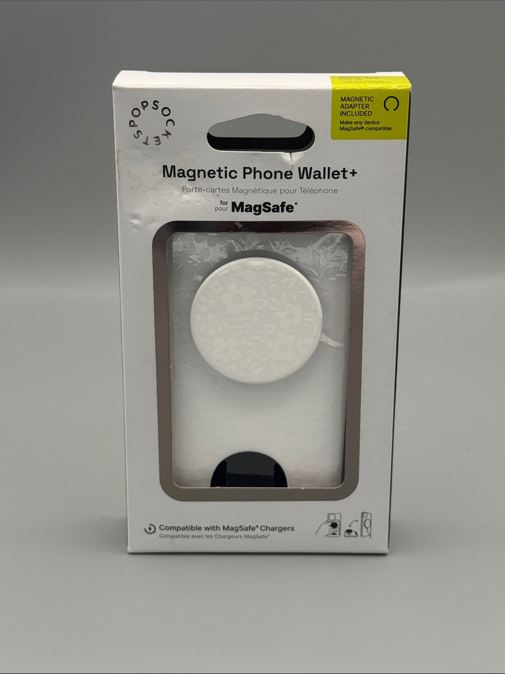 NIB PopSockets Magnetic Phone Wallet with Grip and MagSafe, in Blank Fresh - Picture 5 of 10